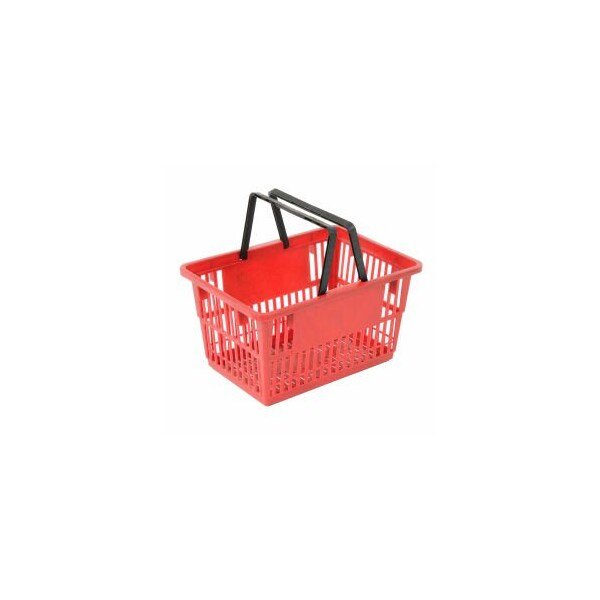 Good L  Standard Plastic Shopping Basket with Plastic Handle 20 Liter 17L x 12W x 9H Red, Good L, Mfr#: STANDARD-RD