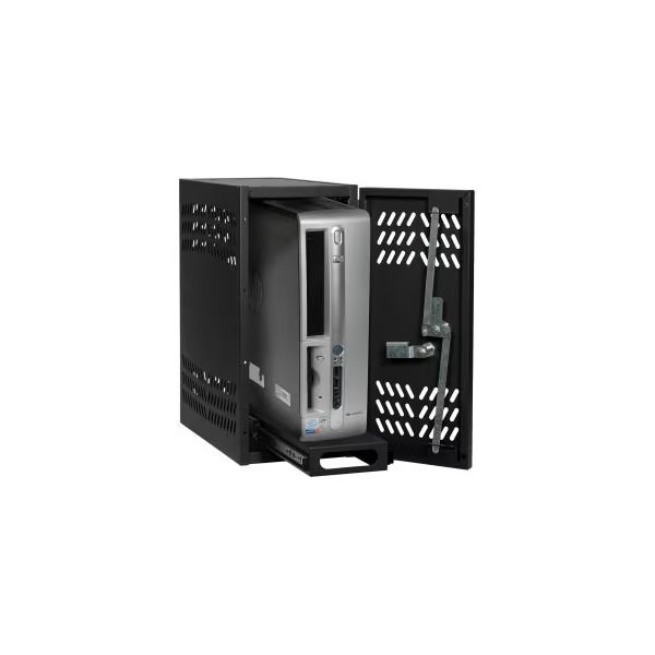Datum Large Hanging CPU Locker, Black, Datum Filing Systems, Mfr#: CPU2-T25