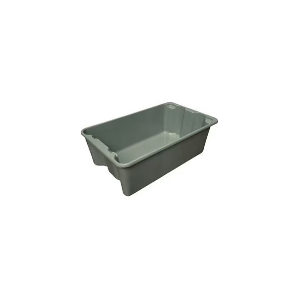Molded Fiberglass Toteline Nest and Stack Tote 780508 - 24-1/4" x 14-3/4" x 8", Gray, Mfg Tray, Mfr#: 7805085172