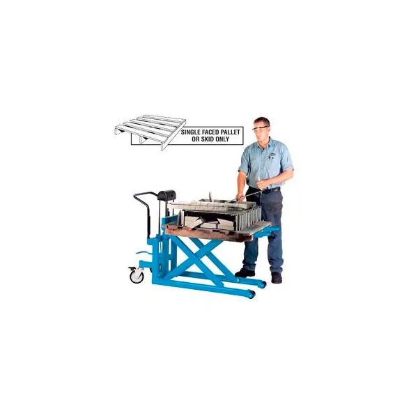 Bishamon SkidLift Foot Operated High-Lift Skid Truck 1100 Lb. 27 x 42.5 Forks, Bishamon Industries., Mfr#: LV-10W