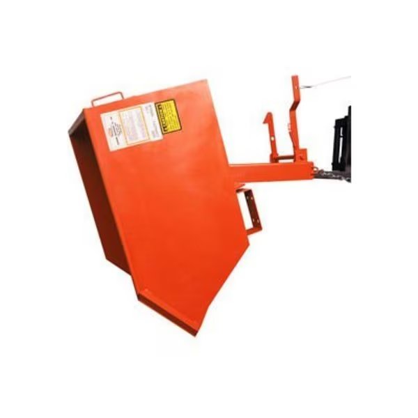 Heavy Duty Self-Dumping Forklift Hopper, 1-1/2 Cu. Yd., 6000 Lbs. Cap., Gray, Modern Equipment Meco, Mfr#: SDHX150-90-G