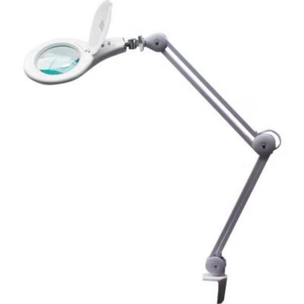 Magnifier w/Dim & Brightness Controls, 11W, 6500K, 5-Diopter, 32in Reach, White, Mg Electronics, Mfr#: LED625
