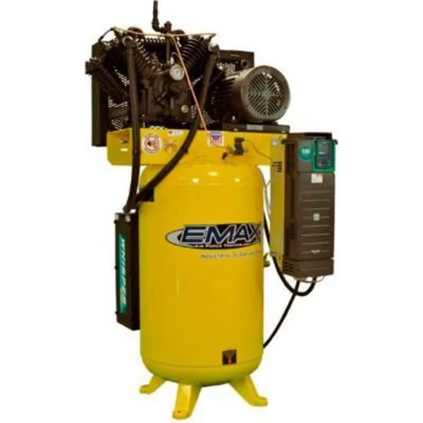 EMAX Smart Air 7.5HP Vari Speed 2-Stage Compressor, 80 Gal, Vert, 100 PSI, 31 CFM, 208-240V, Emax Compressor, Mfr#: EVR07V080V13