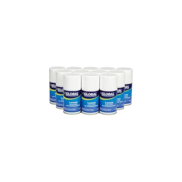 Global Industrial„¢ Automatic Air Freshener Refills, Lemon 7 oz. Can - 12 Refills/Case, Big D, Mfr#: 451GG