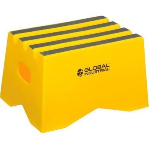 Global Industrial 1 Step Plastic Step Stand 19-1/2inW x 13-1/2inL x 12inH Yellow, Quality Industries, Mfr#: 641270