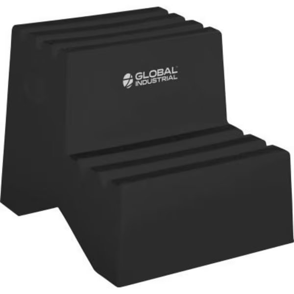 Global Industrial 2 Step Plastic Step Stand 21inW x 19-1/2inL x 24-1/2inH Black, Quality Industries, Mfr#: 641271BK