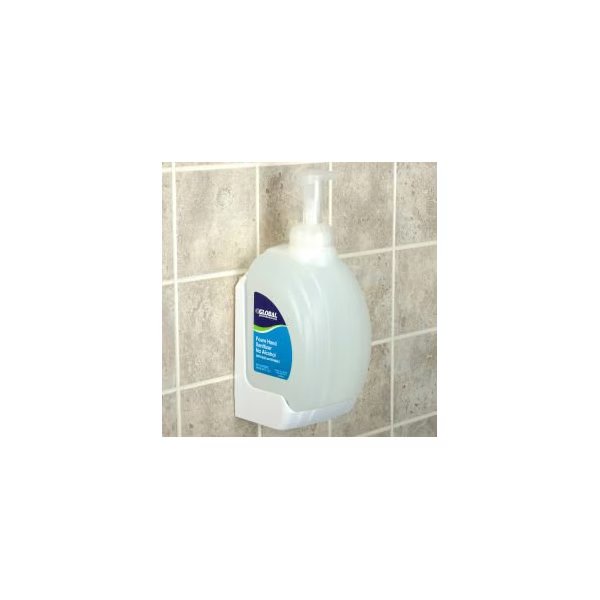Global Industrial„¢ Wall Mount Bracket for Global 32 oz. Hand Soap/Sanitizer - White, Kutol Products, Mfr#: 641461WH