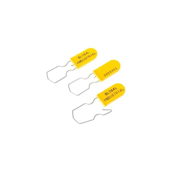 Global Industrial„¢ Padlock Seal With Wire Hasp, Yellow, 1000/Pack, Cambridge Security Seals, Mfr#: PAD00048