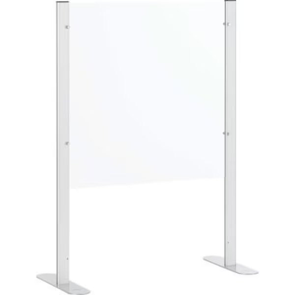 Interion Acrylic Cashier Shield with Pass-Through, 24inL x 24inH, Clear, Gec, Mfr#: 695950
