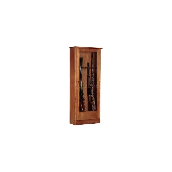 Gun Display Cabinet, Keyed Lock, 77 lbs, 10 Long Guns, American Furniture Classics, Mfr#: 724-10