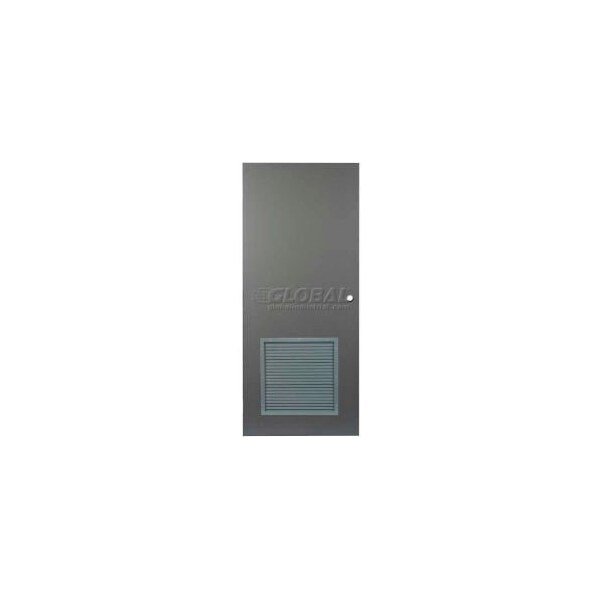 CECO Hollow Steel Security Door 36"W X 80"H, 24"W X 24"H Louver, Mortise Prep, SteelCraft Hinge, Assa Abloy Sales & Marketing Group Inc., Mfr#: CHMDL3068-24X24VENTMORT-ST18GA