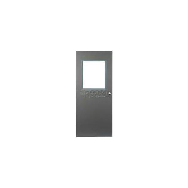 CECO Hollow Steel Security Door, Half Glass, Cylindrical, SteelCraft Hinge/Glass, 18 Ga, 36"W X 84"H, Assa Abloy Sales & Marketing Group Inc., Mfr#: CHMDXHG3070XCYL-ST-18GA-WG