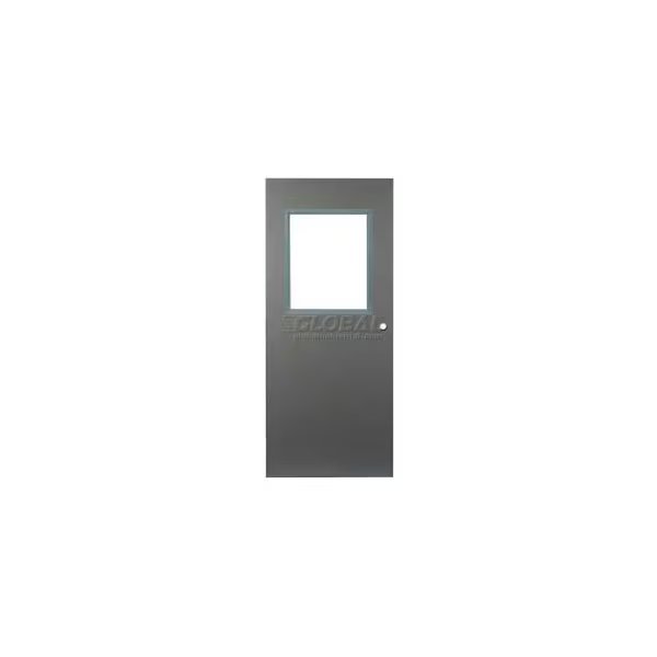 CECO Hollow Steel Security Door, Half Glass, Mortise, SteelCraft Hinge/Glass, 16 Ga, 36"W X 84"H, Assa Abloy Sales & Marketing Group Inc., Mfr#: CHMDXHG3070XMORT-ST-16GA-WG