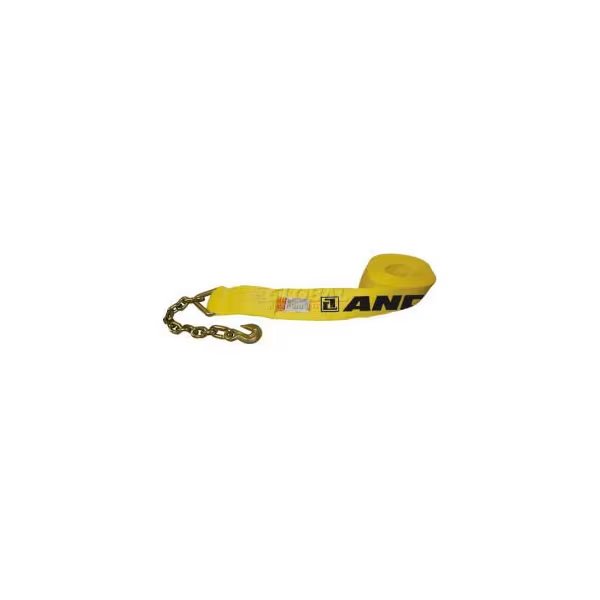 Ancra® 43795-15-30 4" x 30' Winch Strap with 43366-14 Chain Anchor, Ancra International, Mfr#: 43795-15-30