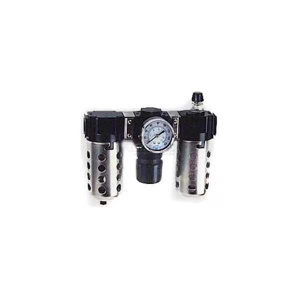 Arrow 1/4" Modular FRL W/O End Ports D33452, Gauge, Poly Bowl, Manual, Arrow Pneumatics, Mfr#: D33452