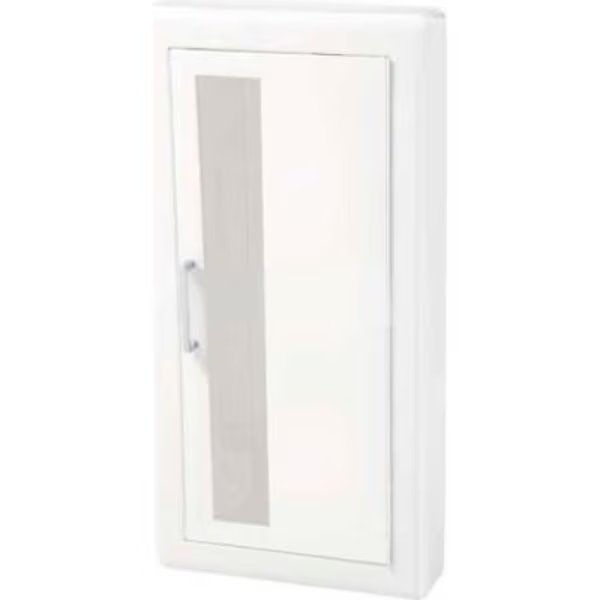 Activar Inc. Steel Fire Extinguisher Cabinet, Vertical Acrylic Window, Semi-Recessed, 3in Trim, 6inD, Activar Construction Products Group, Mfr#: 1017V10