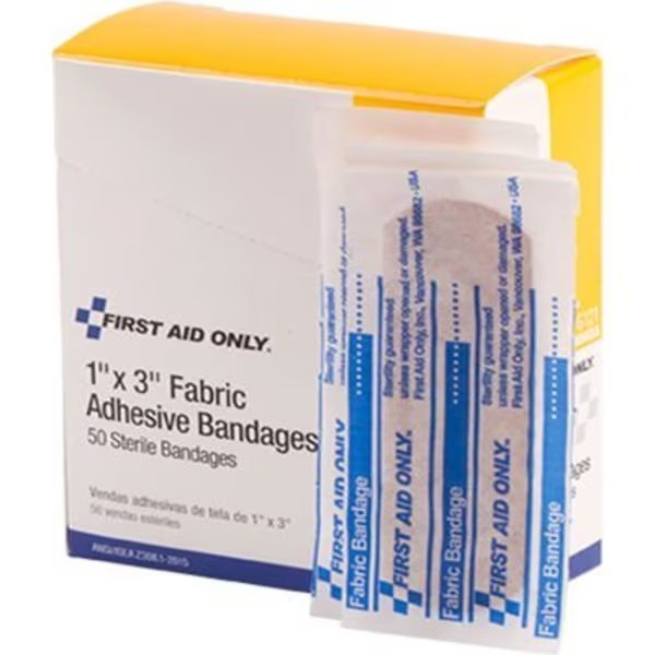 First Aid Only Fabric Bandages, 1in x 3in, 50/Box, 18PK, Acme United, Mfr#: G121