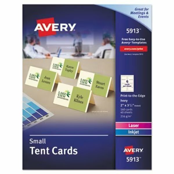 Avery, Small Tent Card, Ivory, 2 X 3 1/2, 160PK, Avery Dennison, Mfr#: 5913