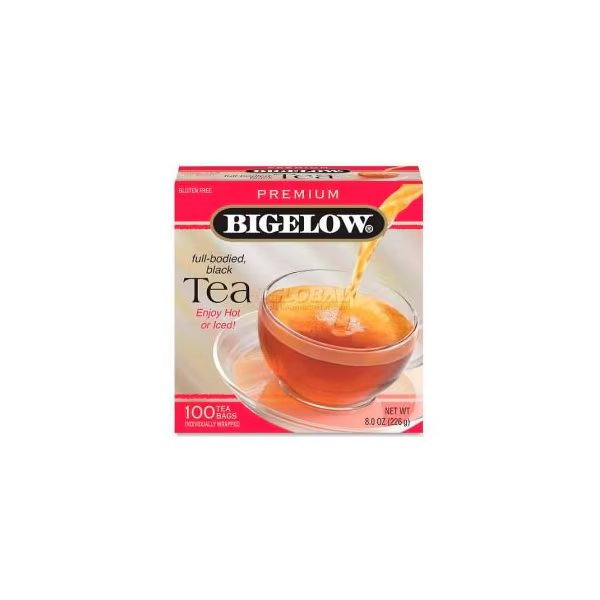 Bigelow® Premium Blend Tea, Black Tea, Single Cup Bags, 100/Box, Bigelow Tea Co, Mfr#: BTC00351