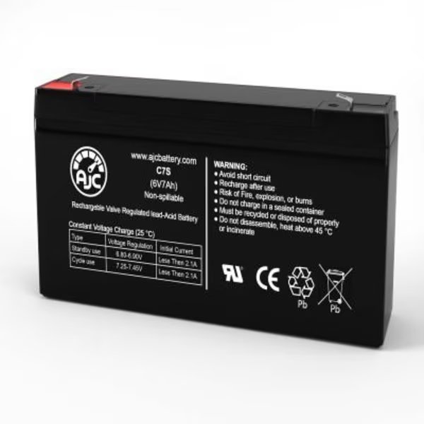 AJC Pulsar Pulsar ES 4 UPS Replacement Battery 7Ah, 6V, F1, Battery Clerk, Mfr#: AJC-C7S-F-2-194961