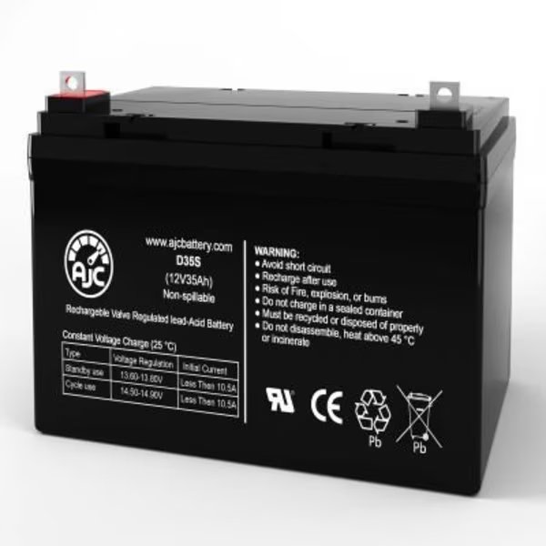 AJC Ademco K4362 Alarm Replacement Battery 35Ah, 12V, NB, Battery Clerk, Mfr#: AJC-D35S-R-0-181717