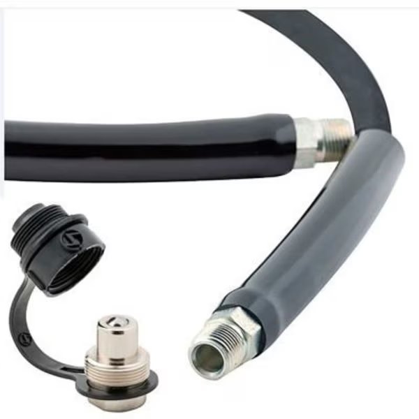 BVA Hydraulic Rubber Hydraulic Hose, 1/4inID 6'L, 3/8in-18 NPTF, CH38M, Shinn Fu America-Bva Hydraulics, Mfr#: CS3814M