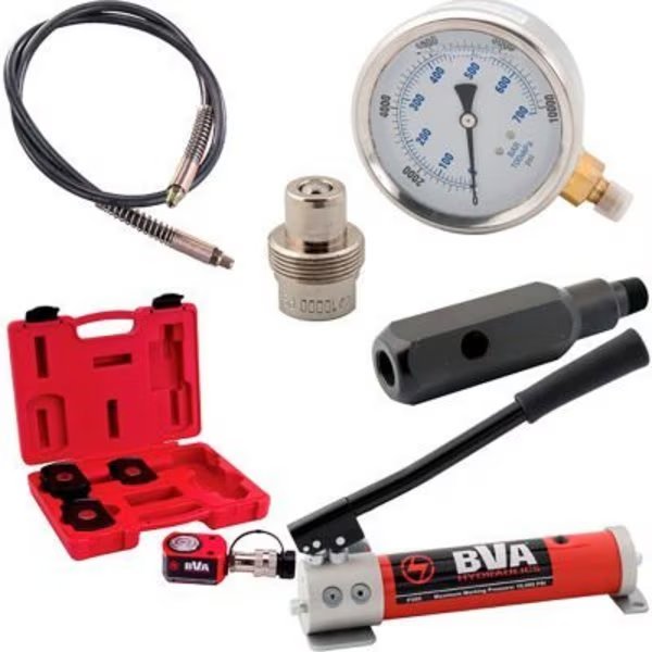 BVA Hydraulic Combo, 10 Ton, 2in Stroke Hollow Cylinder No Threads with P350 Pump, Shinn Fu America-Bva Hydraulics, Mfr#: SP3-1005B