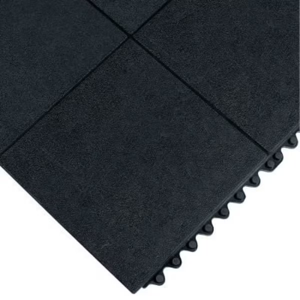 Wearwell 24/Seven GR Anti Fatigue Solid Mat 5/8in Thick 3' x 3' Black, Tennesee Mat Co, Mfr#: 570.58x3x3GRBK