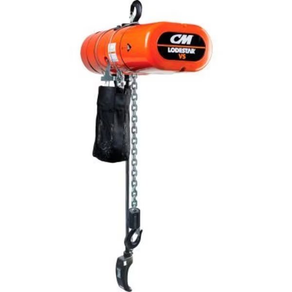 CM Lodestar VS Electric Chain Hoist, 2 Ton, 15' Lift, 1.3-8 FPM, 115/230-1-60, 2-Step Control, w/ CC, Columbus Mckinnon., Mfr#: LV20082D152MA