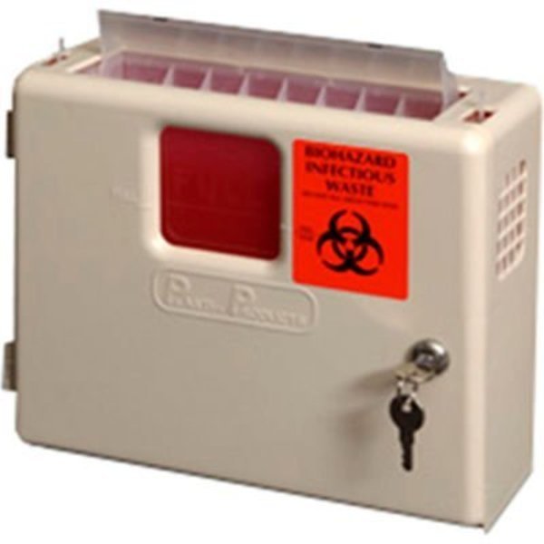 Plasti-Products Locking Wall Mounted Sharps Container Cabinet, Case of 2, Ppi, Mfr#: 143002