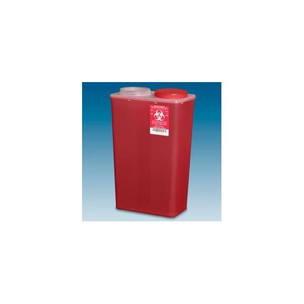 Plasti-Products 14-Quart Big Mouth Sharps Container, Red, Case of 10, Ppi, Mfr#: 146014