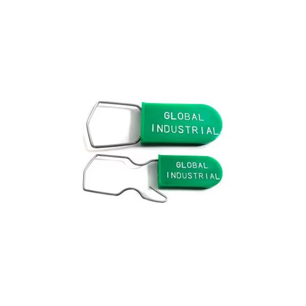 Global Industrial„¢ Padlock Seal With Wire Hasp, Green, 1000/Pack, Cambridge Security Seals, Mfr#: PAD00046