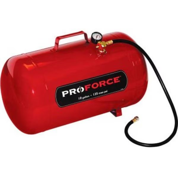 ProForce 10 Gallon 150 PSI Horizontal Portable Air Tank, Mat Industries, Mfr#: FT10