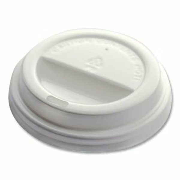 Universal Sip Through Plastic Hot Cup Lid, Fits All Sizes, White, 20PK, Emerald, Mfr#: PME01034