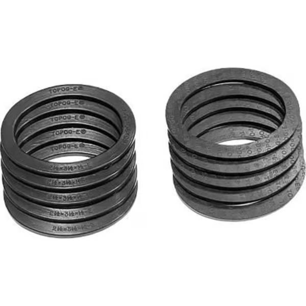 TOPOG-E Series 180 Handhole Gasket, 2-3/4in x 3-3/4in x 1/2in, Black Rubber, Elliptical, 10 Pack, Meilner Mechanical Sales, Mfr#: T180-2-3/4X3-3/4X1/2E-PK10