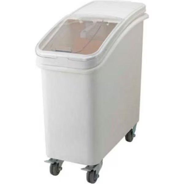 Winco-Mobile Ingredient Bin w/Lid, Polyethlene, 27 Gal., White, Winco Dwl Industries Co, Mfr#: IB-27