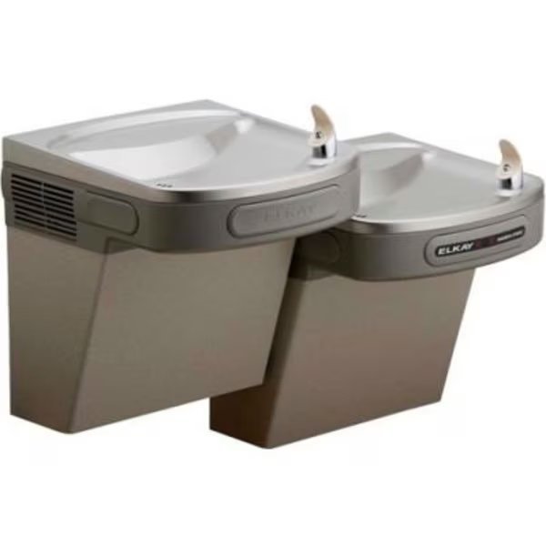 Elkay ADA Hands Free Water Cooler, Light Gray Granite, Cane Apron, 2 Station, 115V, , Elkay, Mfr#: EZOSTL8LC