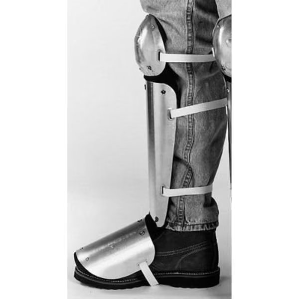 Ellwood Safety Knee-Shin-Instep Guards, Web Straps, Aluminum Alloy, 12inL x 5inW, 1 Pair, Ellwood Safety Appliance Co., Mfr#: 333