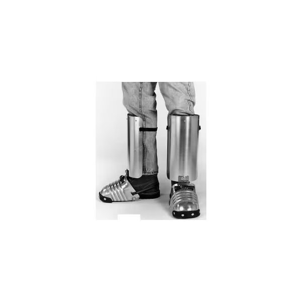 Ellwood Safety Men's Foot-Shin Guards, Steel Toe Clip, Rubber Strap, 6-1/2inW, Extra Large, 1 Pair, Ellwood Safety Appliance Co., Mfr#: 400X-6.5-ST