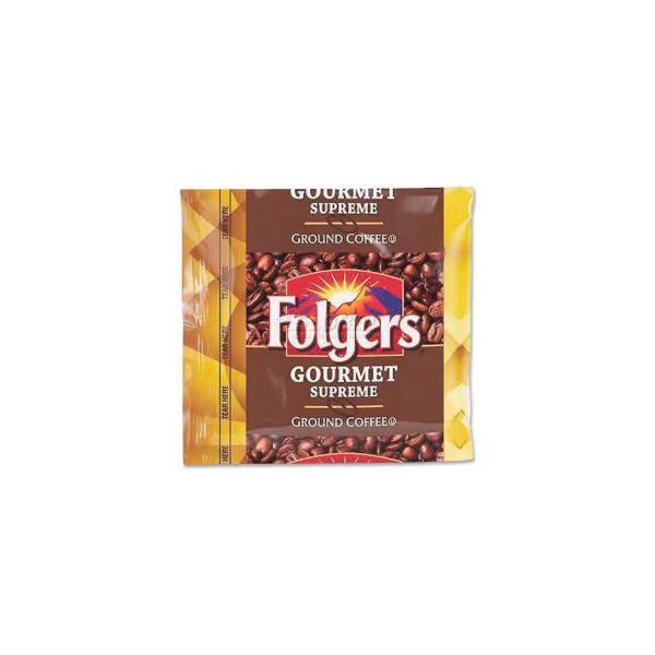 Folgers® Gourmet Supreme Ground Coffee, Regular, 1.75 oz., 42/Carton, Folgers, Mfr#: FOL06437