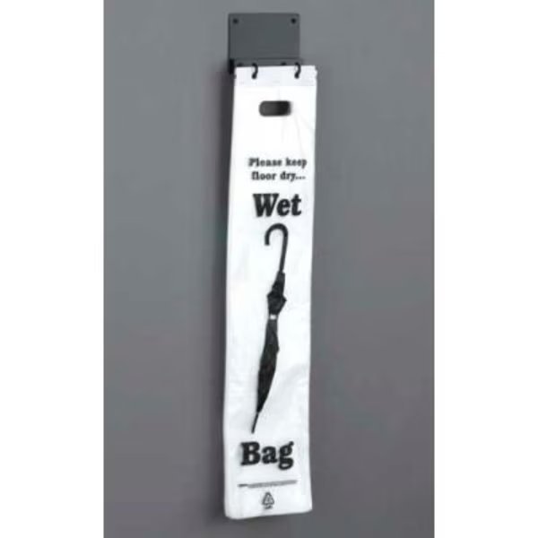 Wall Mount Wet Umbrella Bag Holder, Satin Black, Glaro., Mfr#: WVB11BK