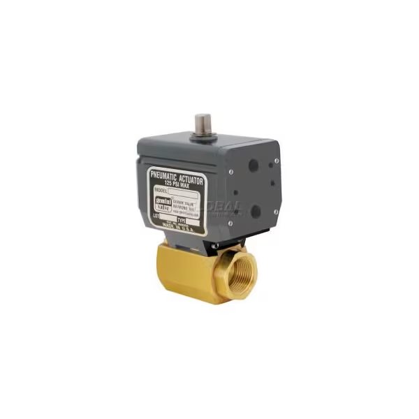 Gemini ValveÂ High Duty Cycle Ball Valve W/Double-Acting Pneumatic Actuator, 1/2", Gemini Valve Sales & Service Inc., Mfr#: 1/2 87-1-RTV-6-C90BDBN