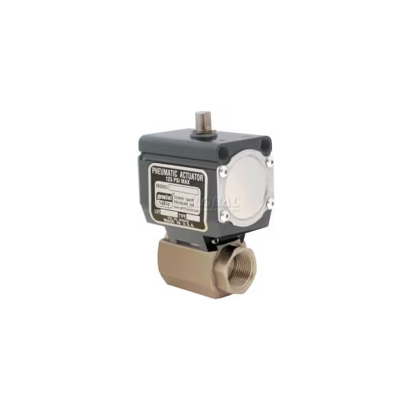 Gemini Valve® High Duty Cycle S/S Ball Valve W/Double-Acting Pneumatic Actuator, 1/2", Gemini Valve Sales & Service Inc., Mfr#: 1/2 87-6-RTV-6-C90BDB