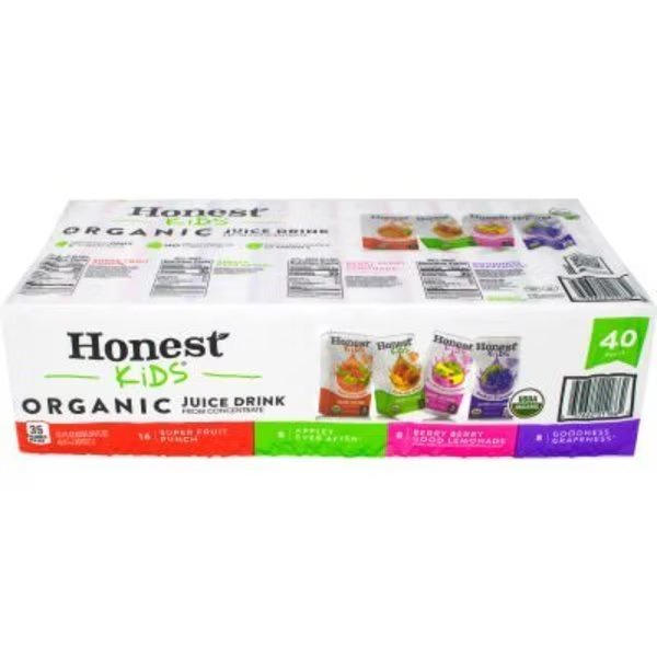 HONEST KIDS Organic Fruit Juice Drink Boxes Variety Pack, 6 oz, 40 Count, Green Rabbit Holdings, Mfr#: 22001109