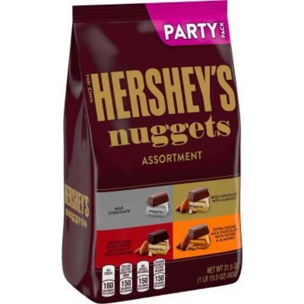 HERSHEY'S NUGGETS Chocolate Candy Assortment, 31.5 oz, Green Rabbit Holdings, Mfr#: 24600411