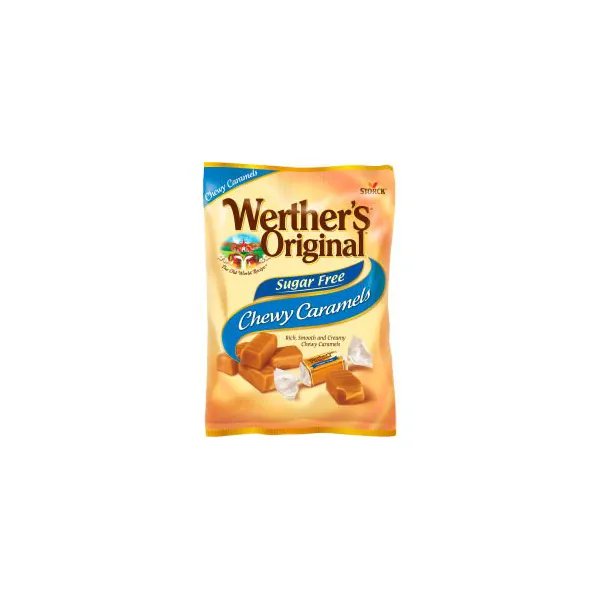 Werther's Original Sugar Free Chewy Caramel Candy, 1.46 oz, 12 Count, Green Rabbit Holdings, Mfr#: 30200005