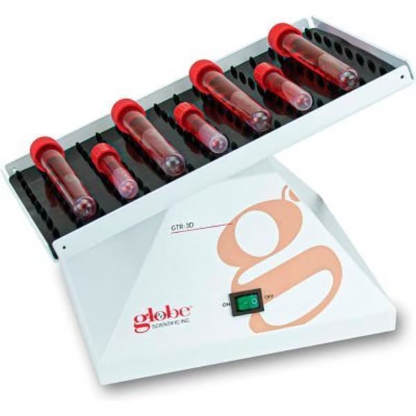 Tube rocker, 3D motion, 120v, 60Hz, US Plug, 20 RPM, Globe Scientific, Mfr#: GTR-3D