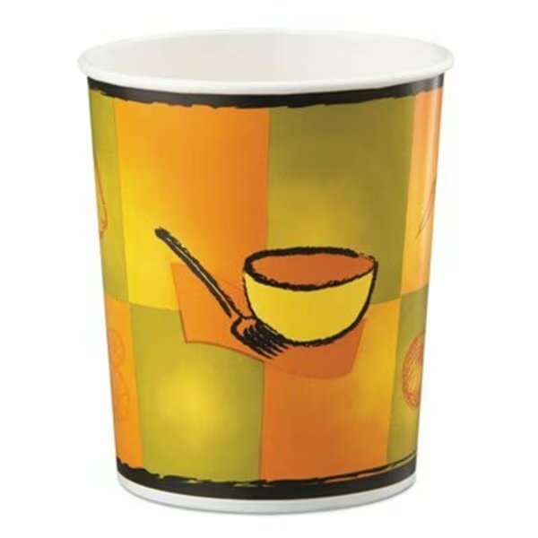 Chinet, Streetside Squat Paper Food Container, Streetside Design, 32 Oz, 25/bag, Huhtamaki, Mfr#: 70332