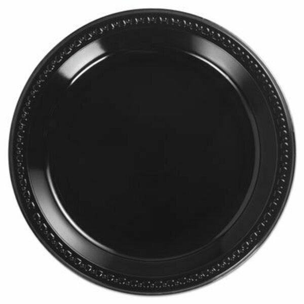 Chinet, Heavyweight Plastic Plates, 10 1/4 Inches, Black, Round, Huhtamaki, Mfr#: 81410