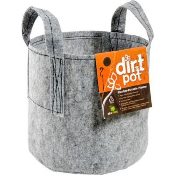 Hydrofarm Hydroponic Dirt Pot Flexible Portable Planter with Handles, 20 Gallons , Grey, Hydrofarm, Mfr#: HGDB20